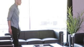 Blonde babe Jillian Janson takes on a big black monster