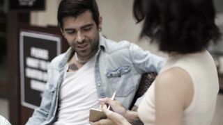 VIRGIN TABOO Seduced Barista Stevie Moon Accepts Anal Sex From Handsome But Rude Customer She Just Seen