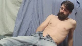 Dick pump sex toy action with bearded straight thug