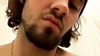 Horny Bam likes to stroke his dick solo on couch