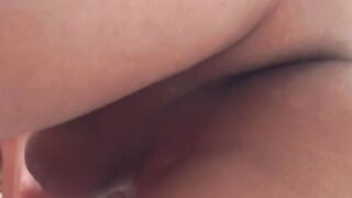 Rion Rivers slowly wanking his cock until he cums hard