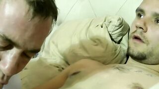 Horny Brian needs money for bills and gets Joe to suck him