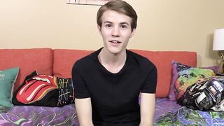 Young fellow smashing his own butt and contacting his huge dick