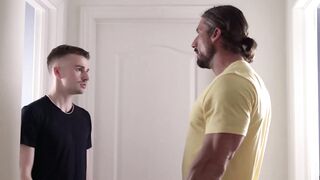 DaddiesPorno.com - Sexy muscular stepdad disciplined his troublesome stepson
