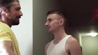 DaddiesPorno.com - Sexy muscular stepdad disciplined his troublesome stepson
