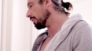 DaddiesPorno.com - Sexy muscular stepdad disciplined his troublesome stepson