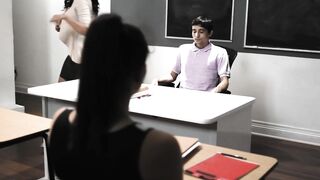 INNOCENT TABOO Long Butt Cheerleader Lets Her Teachers Weird Stepson Assfuck Her Inside Class