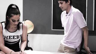 INNOCENT TABOO Long Butt Cheerleader Lets Her Teachers Weird Stepson Assfuck Her Inside Class