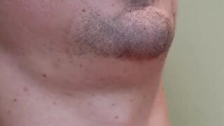 Muscular soldier Alex James strokes long dick solo
