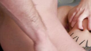 NURU GRIND - Big Titted Inked Cutie Give Her Prospective Client Her Best Complete Rubs