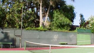 Playing tennis with her is an experience