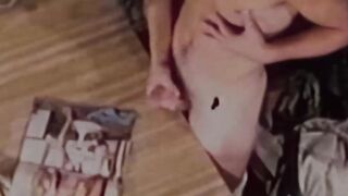 Very attractive Lee shoots a heavy load of cum after thorough jerking