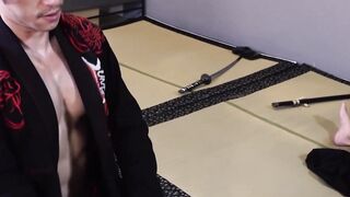 Dominant Dojo master Duncan Ku buries his hard dick into twinks in foursome