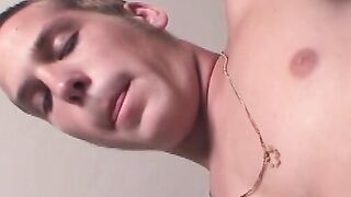 Skinny adorable twink Pup is seduced by a chubby girl who craves his cock