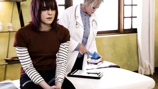 TRANSFIXED - Jean Hollywood Has A Physical Exam With Transsexual Nurse Khloe Kay  Her Cis Lesbo Doctor