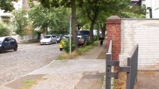 Normal German chubby sluts persuaded to sex casting on the street