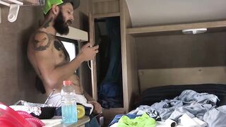 StepsonXXX.com - My white haired stepdad Sherman Maus drills my ass while waiting for