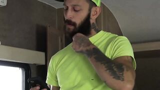 StepsonXXX.com - My white haired stepdad Sherman Maus drills my ass while waiting for