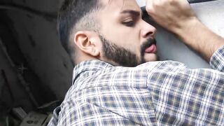LatinoJuice.com - Bearded hottie Antonio showered on his face by my sticky load of cu