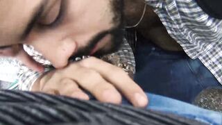 LatinoJuice.com - Bearded hottie Antonio showered on his face by my sticky load of cu
