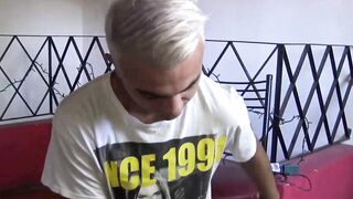 LatinoJuice.com - Bisexual blonde Juan Cruz offered money to make my throbbing cock w