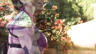 TRANSFIXED - Bored Pixie Bunny Colby Summons Transsexual Bestie Lena Moon To Do Mischief Into Sacred Garden