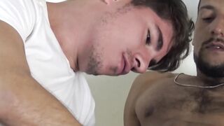 Latino stud Emanuel and Roco finishes their fucking session with loads of cum
