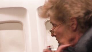 Private TS attendant fucks horny fat passenger