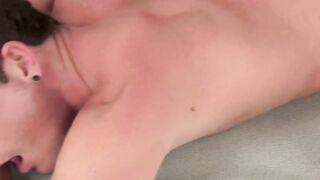 Young hunk Brent Corrigan ass stretched after horny blowjob