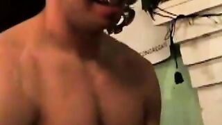 Beautiful teen sucking big cock and hammered in threesome