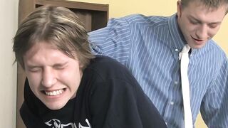 Smooth twink Kaiden Ertelle fucked from behind after hot BJ