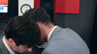 Dominant businessman barebacking hard submissive colleague