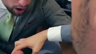 Dominant businessman barebacking hard submissive colleague