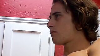 Young Joey Steels rubs his dick over his sexy undies