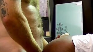 Tattooed amateur barebacks fat mature black before cumming