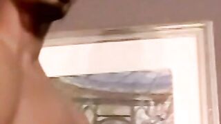 Straight black jock cums in mature mans mouth after blowjob