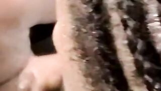 Straight black jock cums in mature mans mouth after blowjob