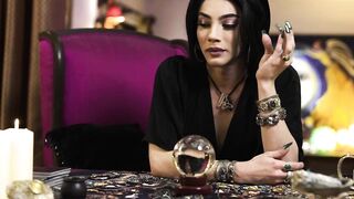 TRANSFIXED - ASMR Shemale Fortune Teller Ariel Demure Rough Fucks Bombshell Inked Customer Vanessa Vega