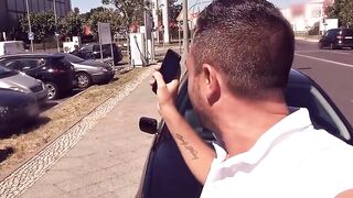 Vehicle sex on a blind date with a blonde tattoo celeb