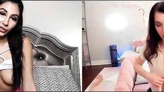 Great Barely Legal Gianna Dior  Evelyn Claire Have Distant Tape Call Sex For Their First Date