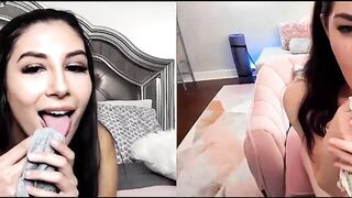 Great Barely Legal Gianna Dior  Evelyn Claire Have Distant Tape Call Sex For Their First Date
