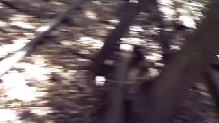 Public sex met inside the forest with a chubby blonde