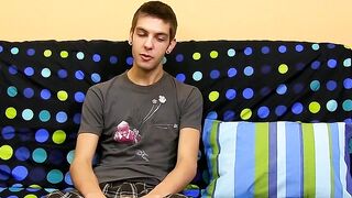 Hot twink ass Max Morgan snapping his fat dick at home