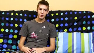 Hot twink ass Max Morgan snapping his fat dick at home