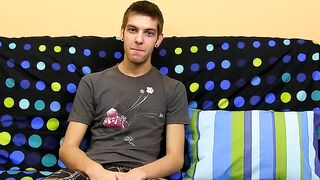 Hot twink ass Max Morgan snapping his fat dick at home