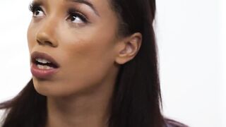 Black Babes Alexis Tae  Scarlit Scandal Have A 3Some With Their School Presentation Teammate