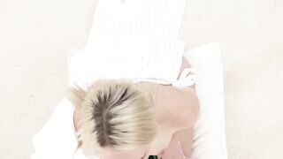 Enticing Mormon adolescent mouth screwed pleasantly and face splashed