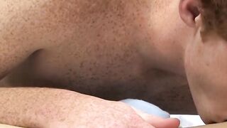 Ginger cutie Alan Parish banged raw after deepthroating cock