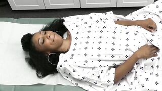 Adorable Ebony Olivia Jayy has a pussy checkup from her big dicked doctor