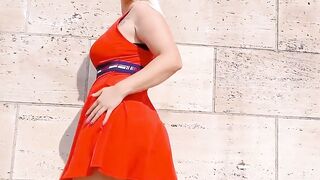 Blonde with huge boobies picked up for sex